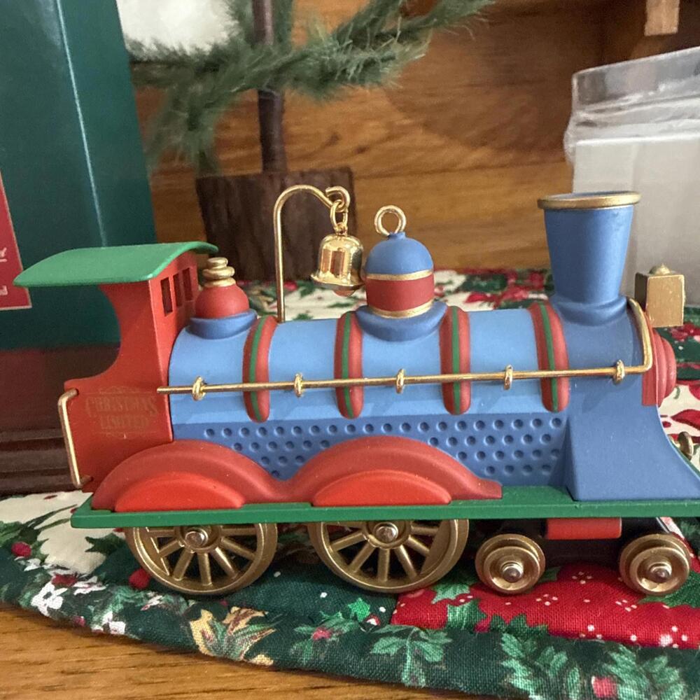 VTG Hallmark Christmas Express Train Ornament Steam Locomotive Limited Edition - Picture 5 of 10